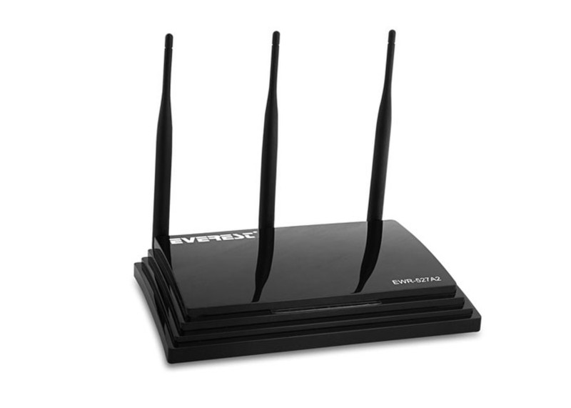 Everest EWR-527A2 Dual-Band (2,4 GHz/5 GHz) Gigabit Ethernet Schwarz WLAN-Router