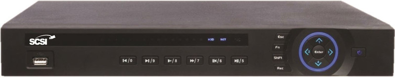 SCSI NVR4108H-8P 1U Черный network video recorder