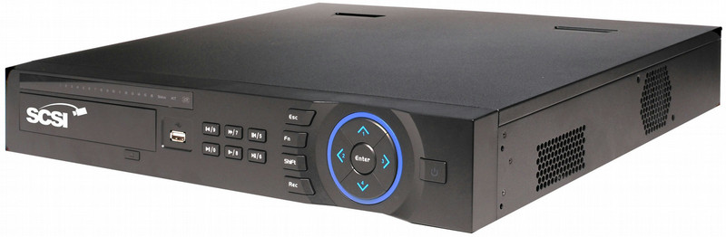 SCSI NVR4116H 1U Черный network video recorder