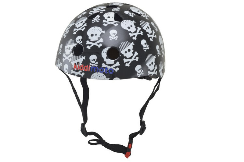 Kiddimoto KMH043 Halbschale S/M Schwarz, Weiß Fahrradhelm