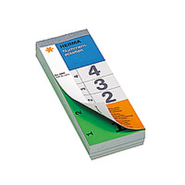 HERMA Number blocks self-adhesive 1-500 green 28x56mm 500pc(s) self-adhesive label