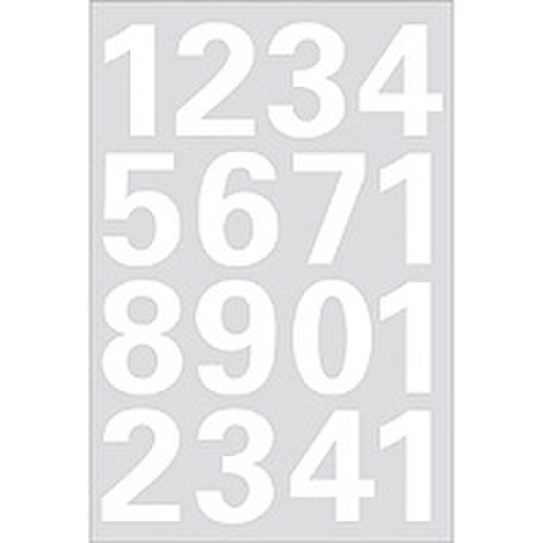 HERMA Numbers 25mm 0-9 weatherproof film white 1 sheet 16pc(s) self-adhesive label