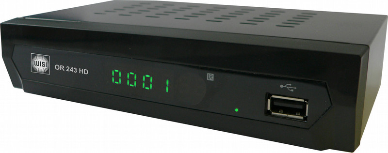 Wisi OR 243 HD Satellite Full HD Black TV set-top box