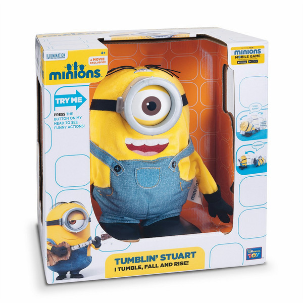 Thinkway Toys Minions Tumbling' Stuart Character Plastic,Plush Blue,Yellow