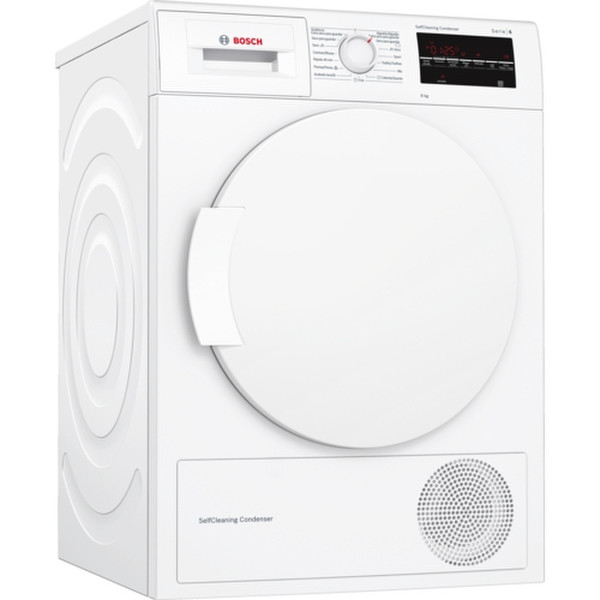 Bosch Serie 6 WTG87228EE Отдельностоящий Фронтальная загрузка 8кг A++ Белый сушилка для белья