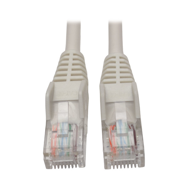 Tripp Lite Cat5e 350 MHz Snagless Molded UTP Patch Cable (RJ45 M/M), White, 5 ft.