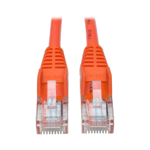 Tripp Lite Cat5e 350 MHz Snagless Molded UTP Patch Cable (RJ45 M/M), Orange, 14 ft.