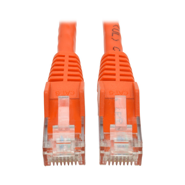 Tripp Lite Cat6 Gigabit Snagless Molded UTP Patch Cable (RJ45 M/M), Orange, 6 ft.