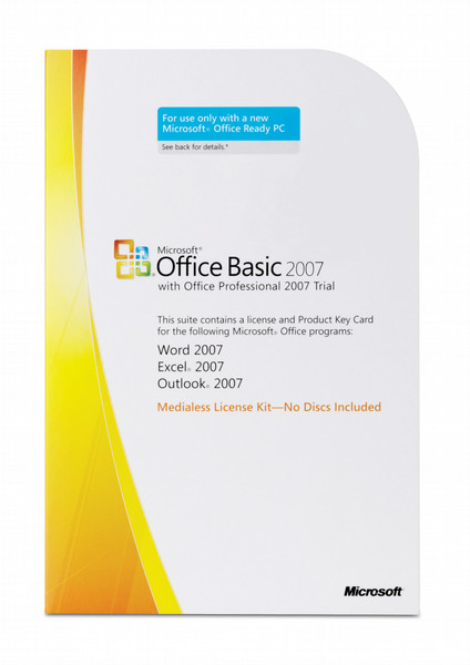 HP Microsoft Office Basic 2007 Activation License - Media-less License
