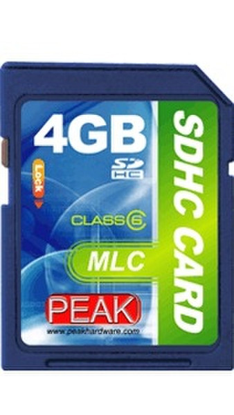 PEAK SDHC Card MLC Class 6 4GB 4GB SDHC memory card