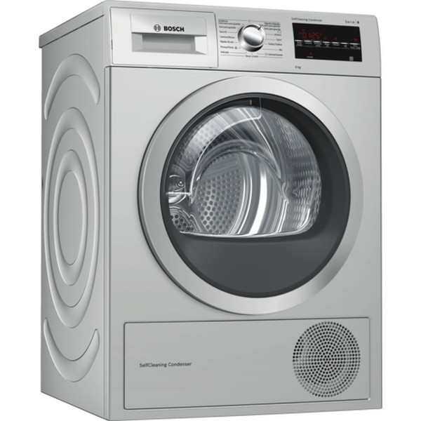 Bosch Serie 6 WTG8729XEE Freistehend Frontlader 9kg A++ Edelstahl Wäschetrockner