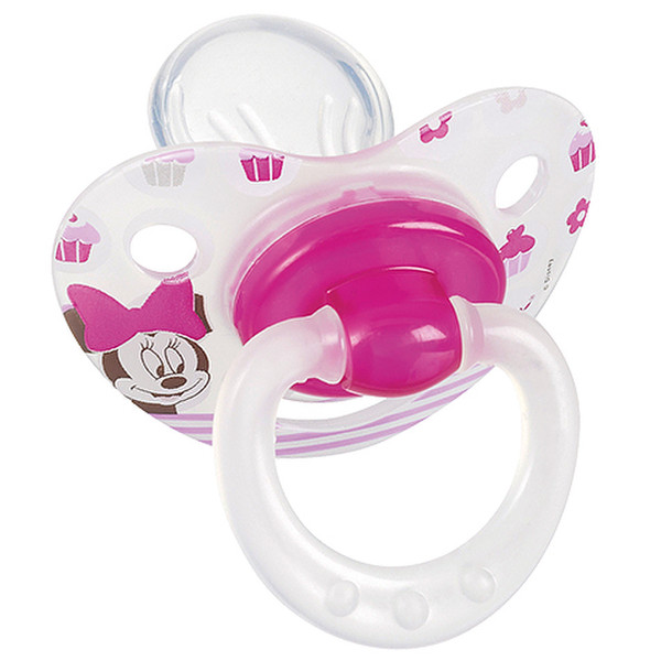 Tigex 80602250 Free-flow baby pacifier Orthodontic Silicone Pink,Transparent baby pacifier