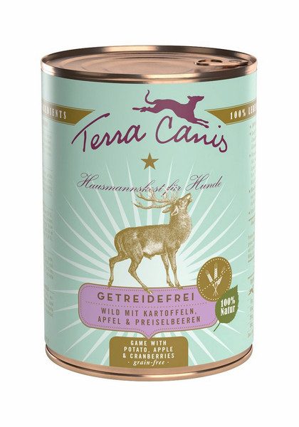 Terra Canis 140037 Клюква, Игры, Картофель 400г Для взрослых влажный корм для собак