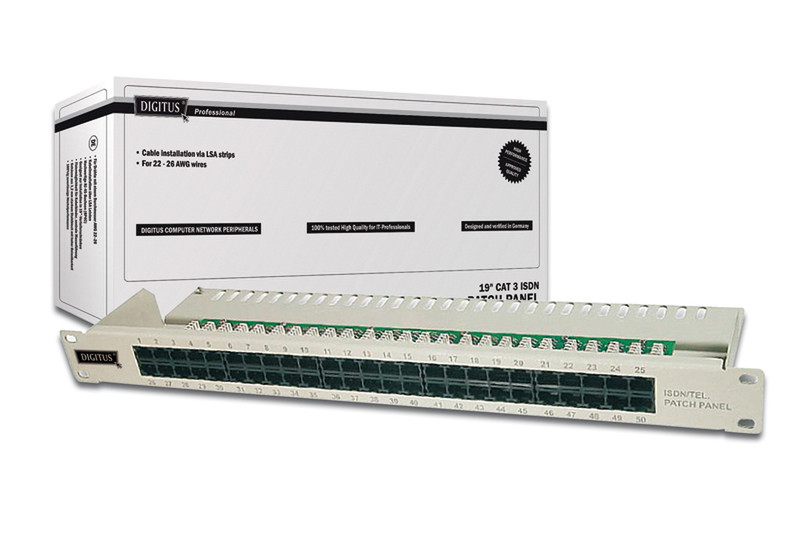 Digitus 50-port Patch Panel 1U Schalttafel