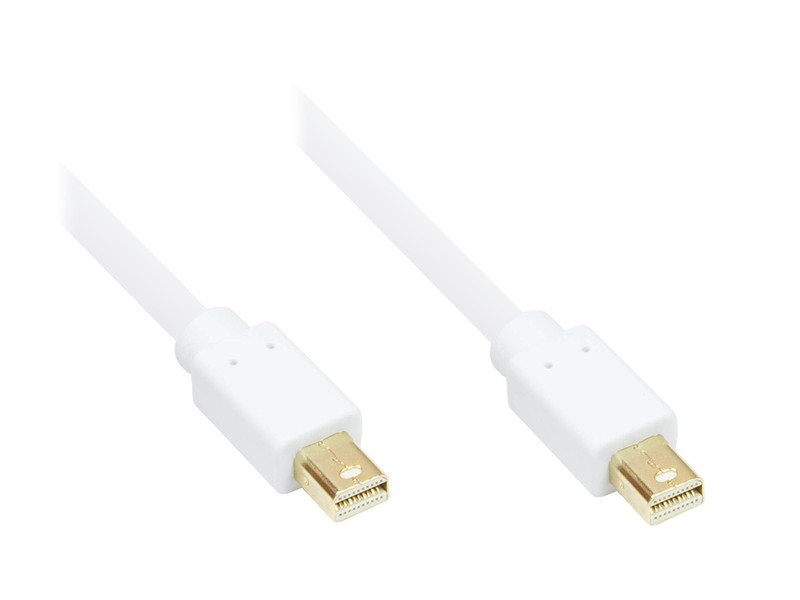 Alcasa 4830-030W 3m Mini DisplayPort Mini DisplayPort White DisplayPort cable