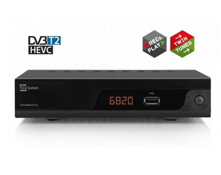 Telesystem TS6820 Terrestrial Full HD Black TV set-top box