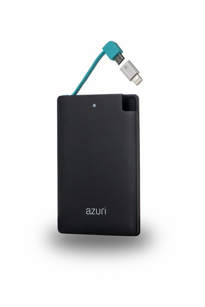 Azuri AZPOWERSLIM2.6A-BLK Литий-ионная (Li-Ion) 2600мА·ч Черный внешний аккумулятор