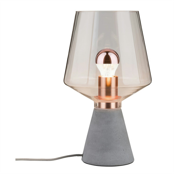 Paulmann 79665 E27 Copper,Grey,Transparent table lamp