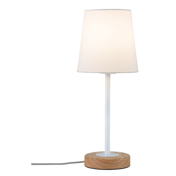 Paulmann 79636 E27 Белый, Деревянный настольная лампа