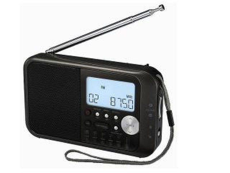 Carrefour POR334 Портативный Цифровой Черный радиоприемник