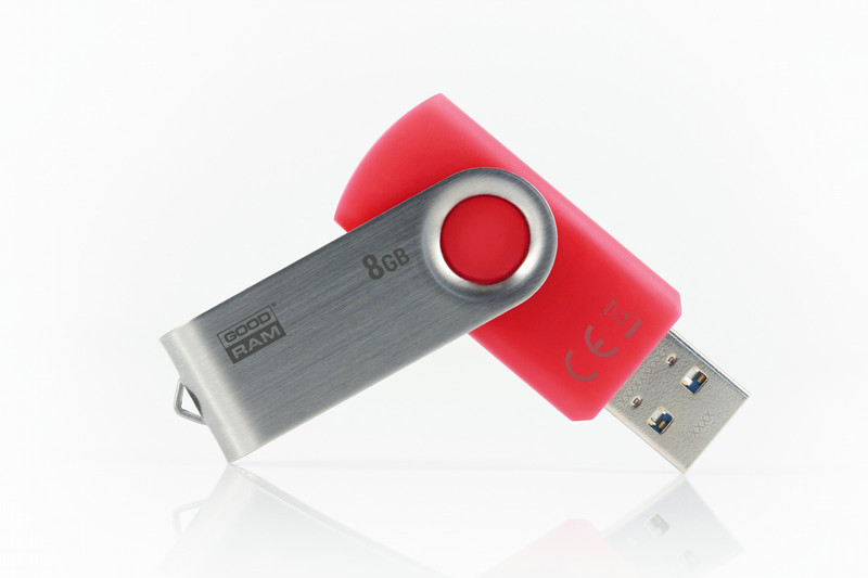 Goodram UTS3 8GB USB 3.0 (3.1 Gen 1) Type-A Red,Silver USB flash drive