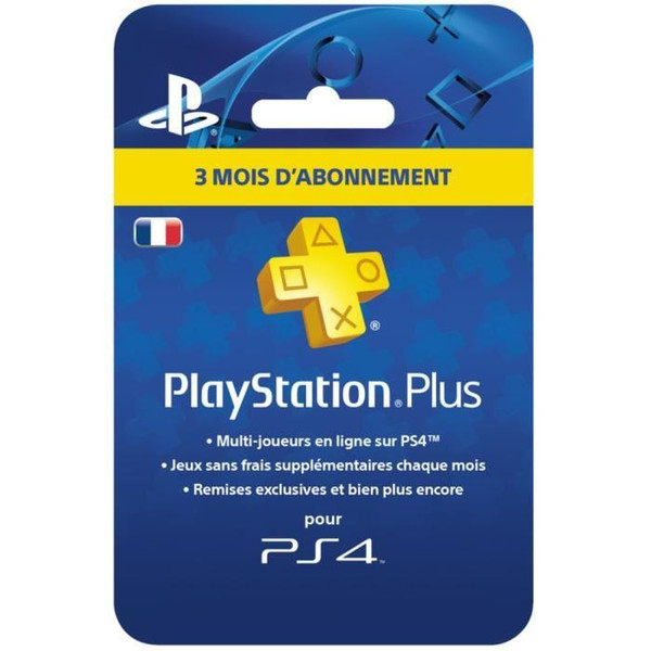 Sony PlayStation Plus: Abonement 3 Mois Mehrfarben Chipkarte