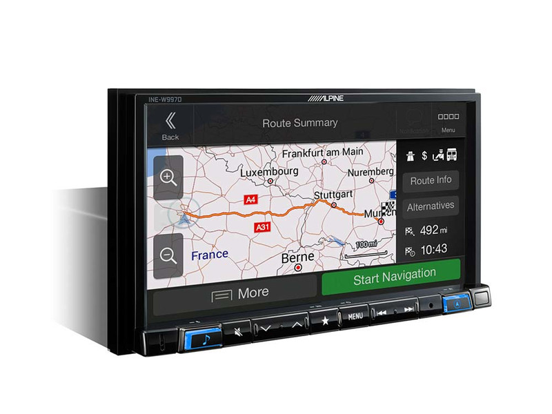 Alpine INE-W997DC Fixed 7Zoll LCD Touchscreen Schwarz Navigationssystem