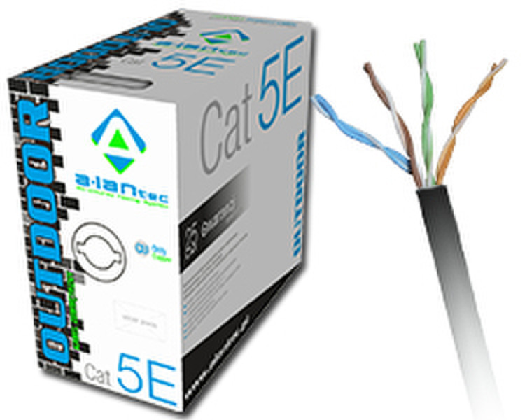 A-LAN KIU5OUTS305 305m Cat5e U/UTP (UTP) Black networking cable