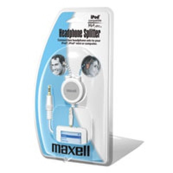 Maxell Headphone Splitter for iPod Белый аудио кабель