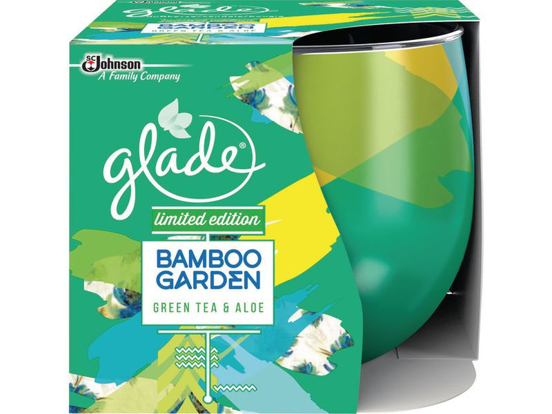 Glade by Brise 687303 Cylinder Aloe,Green tea Green,Yellow 1pc(s) wax candle