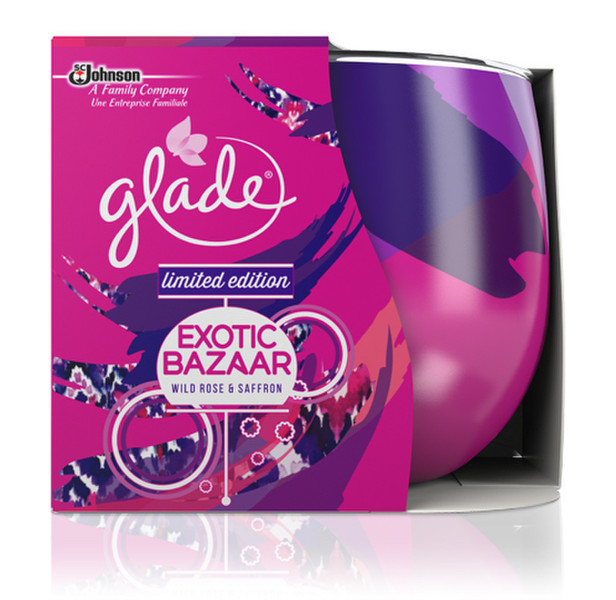 Glade by Brise Exotic Bazaar Круглый Розовый Розовый, Фиолетовый 1шт восковая свеча