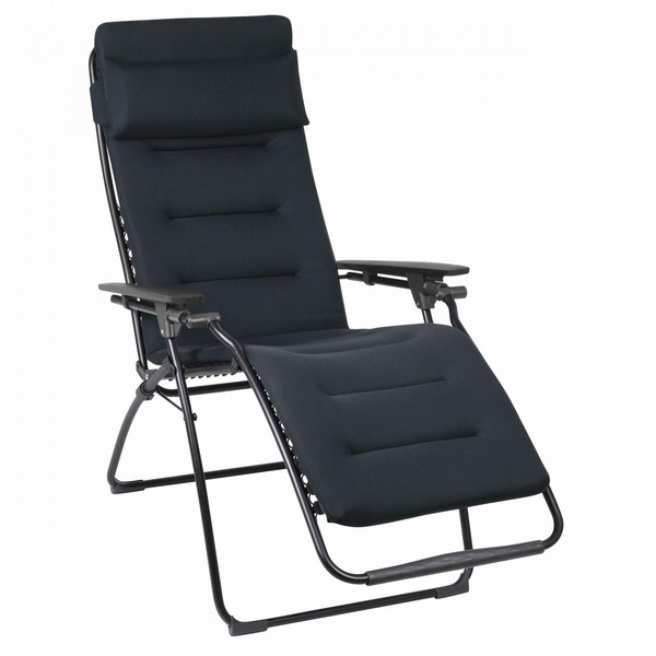 Lafuma Futura Lounge Padded seat Padded backrest Black outdoor chair