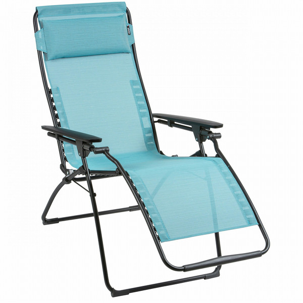 Lafuma Futura Lounge Mesh seat Mesh backrest Fabric,Steel Black,Turquoise outdoor chair