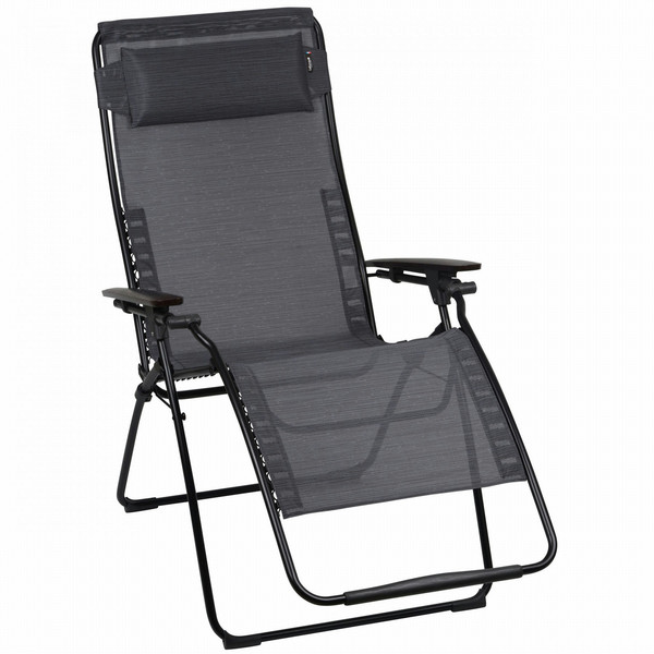 Lafuma Futura Lounge Mesh seat Mesh backrest Fabric,Steel Black,Graphite outdoor chair