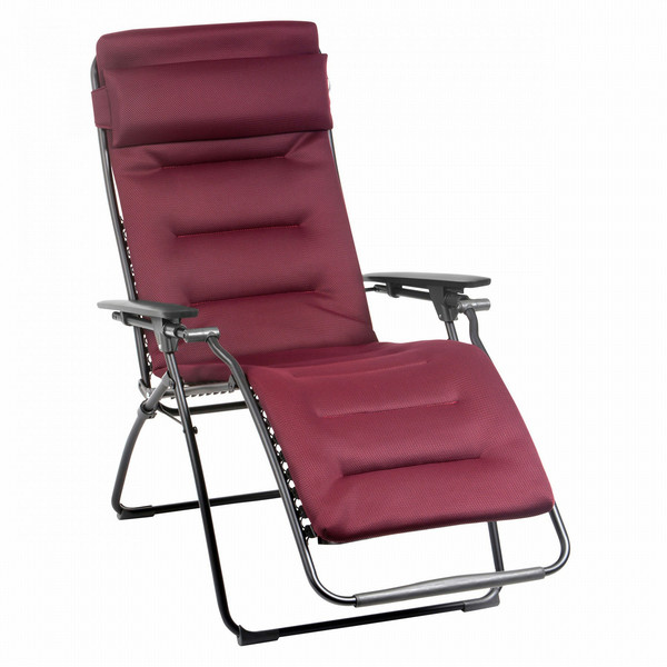 Lafuma Futura Lounge Padded seat Padded backrest Fabric,Steel Black,Bordeaux outdoor chair