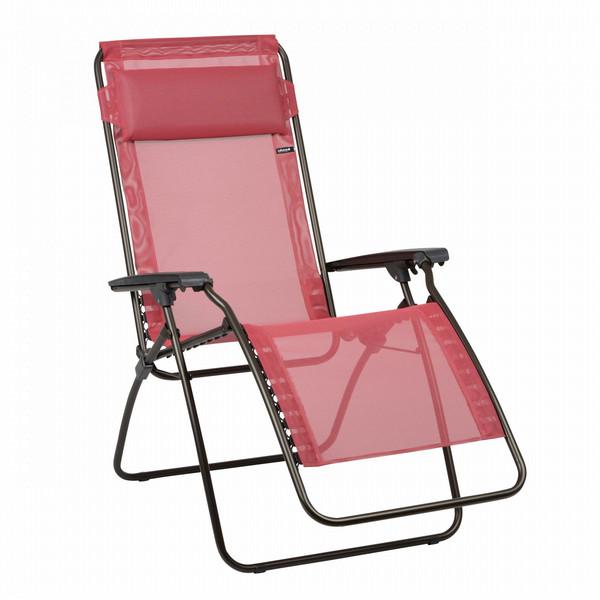 Lafuma R Clip Lounge Mesh seat Mesh backrest Elastomer,Fabric,Steel Black,Red outdoor chair
