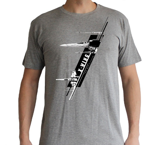 ABYstyle ABYTEX339_XL T-shirt XL Kurzärmel Rundhals Baumwolle Grau Männer Shirt/Oberteil