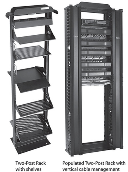 Hoffman EDR19FM24U Freistehend 24U Schwarz Rack