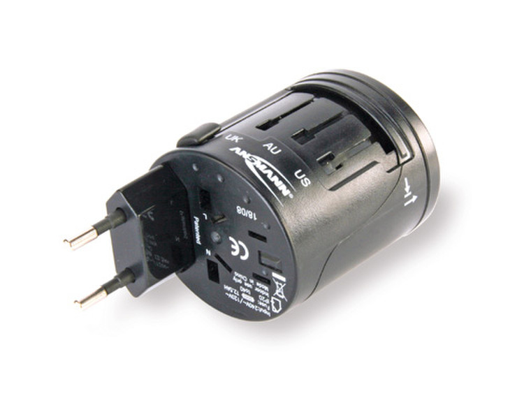 Ansmann All-in-One Travel Adapter Schwarz Netzteil & Spannungsumwandler