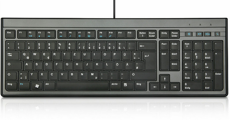 SPEEDLINK LAVORA Multimedia Scissor Keyboard USB QWERTZ Grau Tastatur