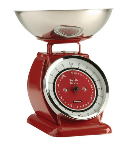 Typhoon BELLA Tabletop Mechanical kitchen scale Red