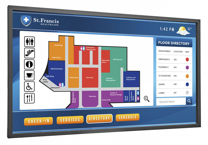 Planar Systems PS6562T 65Zoll LCD Full HD Schwarz Public Display/Präsentationsmonitor