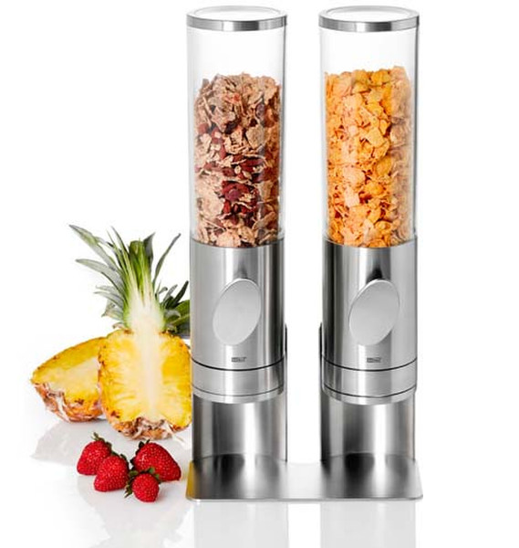 AdHoc Deposito Duo Countertop cereal dispenser 1.5L Stainless steel,Transparent