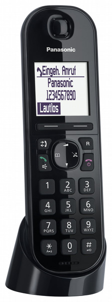 Panasonic KX-TGQ200 Беспроводная телефонная трубка 4линий ЖК Черный IP-телефон