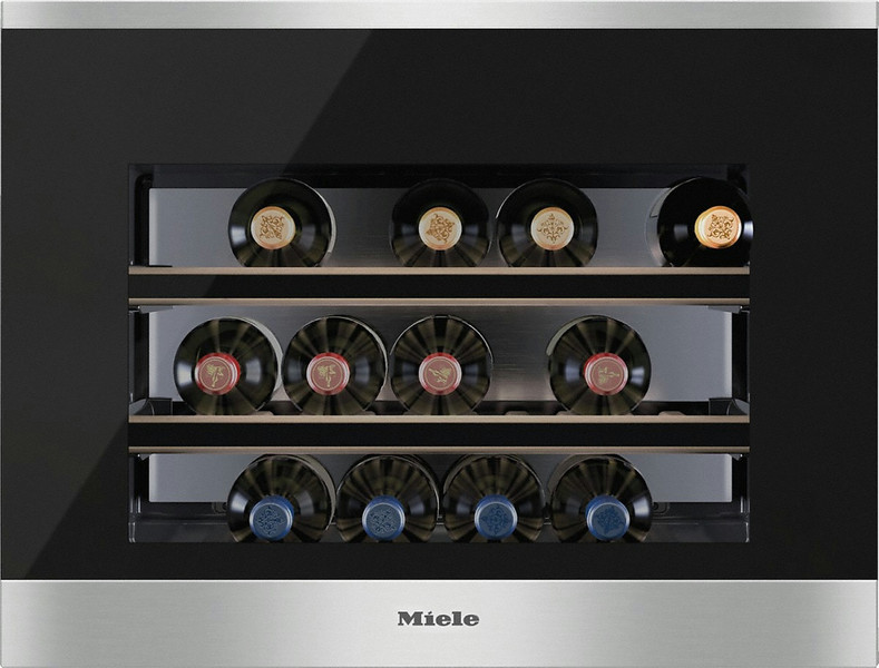 Miele KWT 6112 iG Встроенный Термоэлектрический винный шкаф Черный, Cеребряный 18бутылка(и) A+