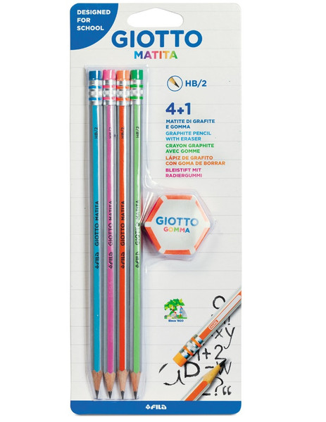 Giotto 233500 HB 4шт графитовый карандаш