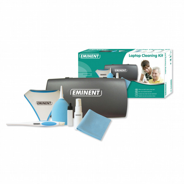 Eminent Laptop Cleaning Kit Screens/Plastics Equipment cleansing wet & dry cloths