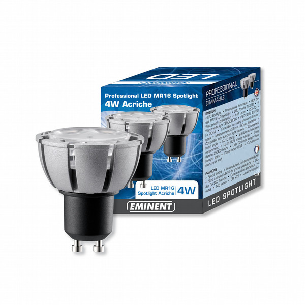 Eminent Professional LED Spotlight 4W Schwarz, Silber