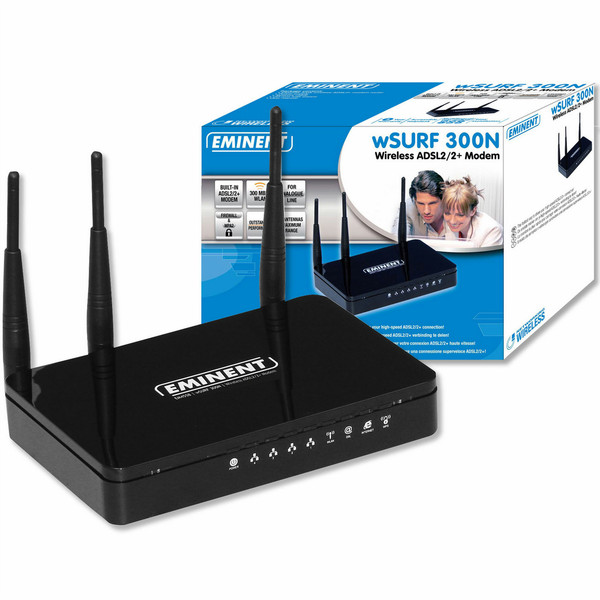 Eminent EM4558 Black wireless router