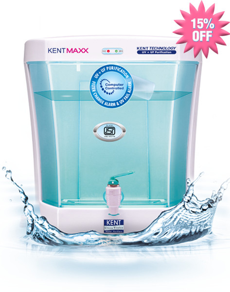 Kent Maxx Countertop water filter 7L Transparent,White